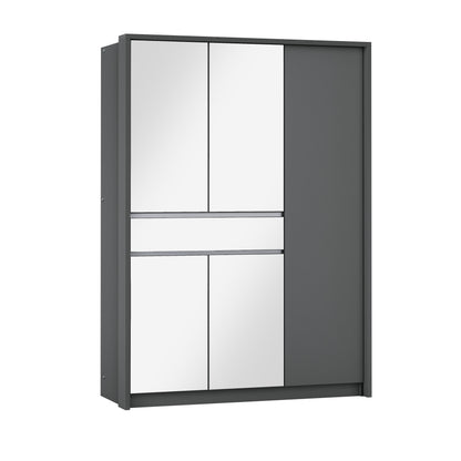 Split 157cm Sliding Door Wardrobe - 3 Colour Options