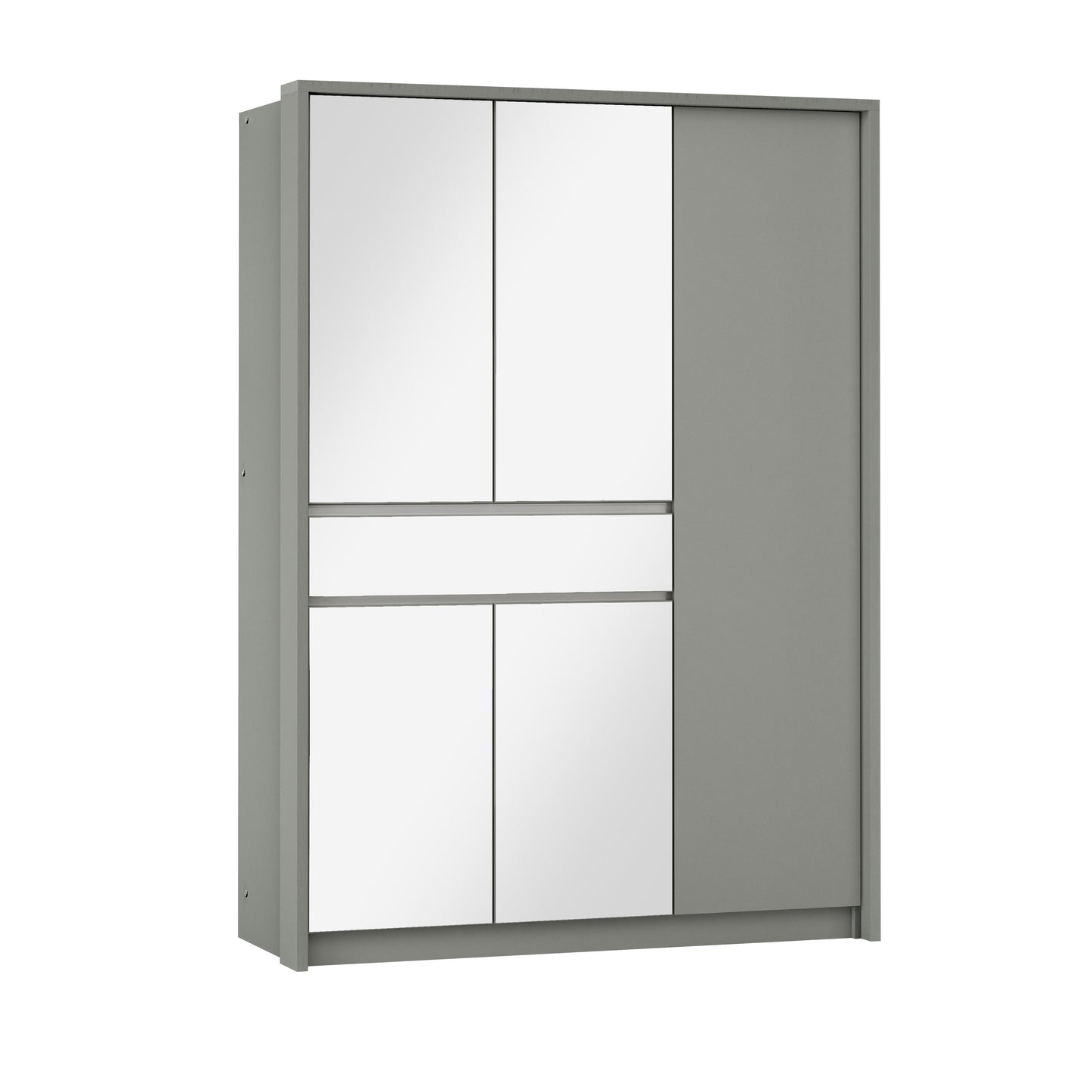 Split 157cm Sliding Door Wardrobe - 3 Colour Options