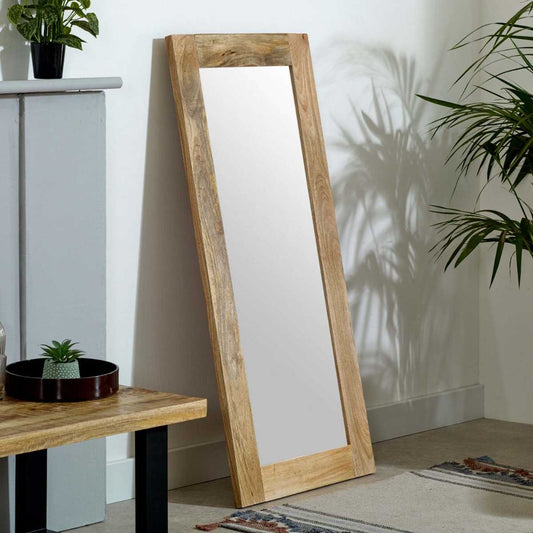 Surrey Extra-Long Wood Mirror. 100% Solid Natural Wood.