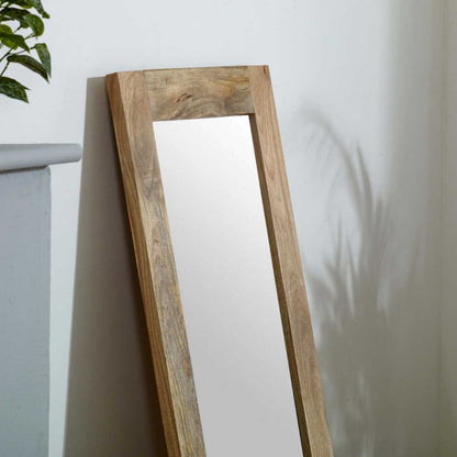 Surrey Extra-Long Wood Mirror. 100% Solid Natural Wood.