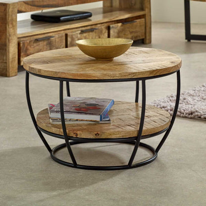 Surrey Shelf Coffee Table. 100% Solid Natural Wood.