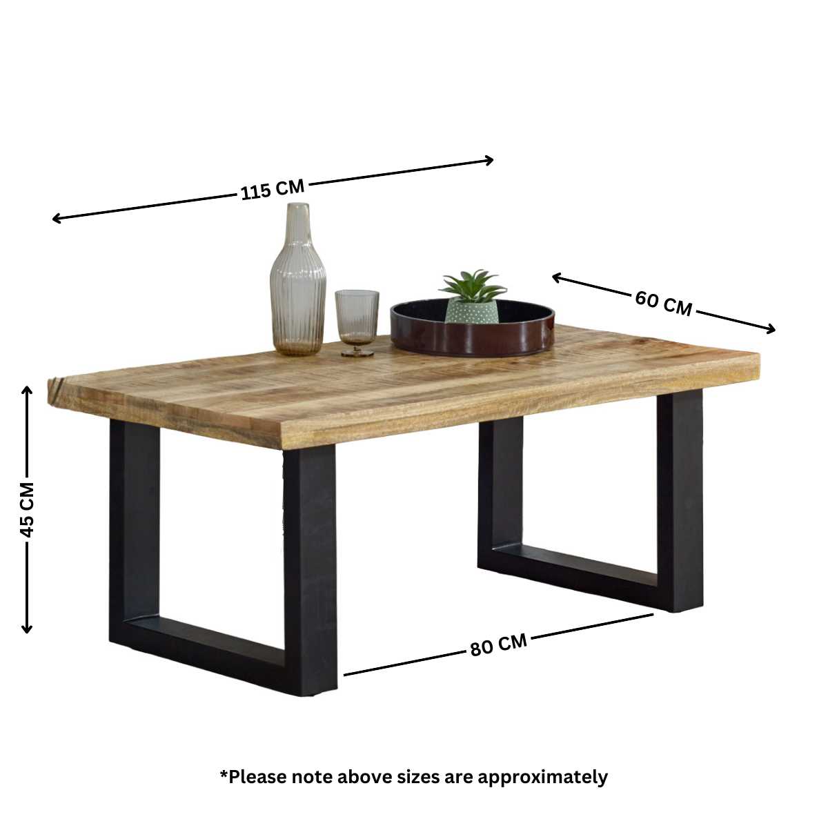 Surrey Wood Coffee Table. 100% Solid Mango Wood