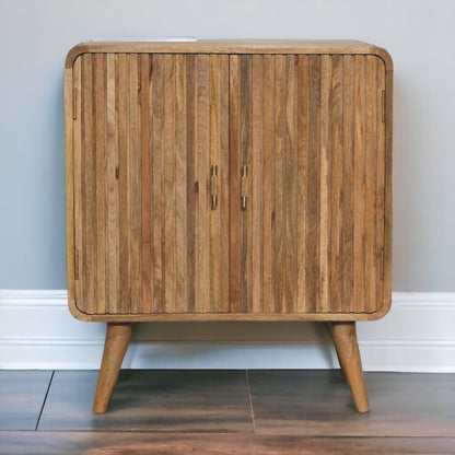 T-bar Ridged Cabinet. 100% Solid Mango Wood