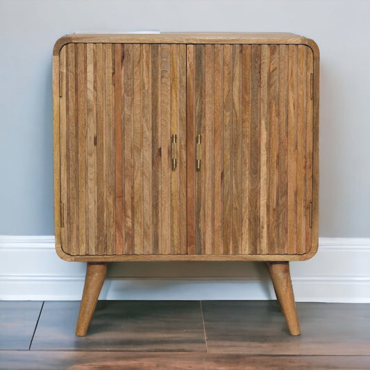 T-bar Ridged Cabinet. 100% Solid Mango Wood