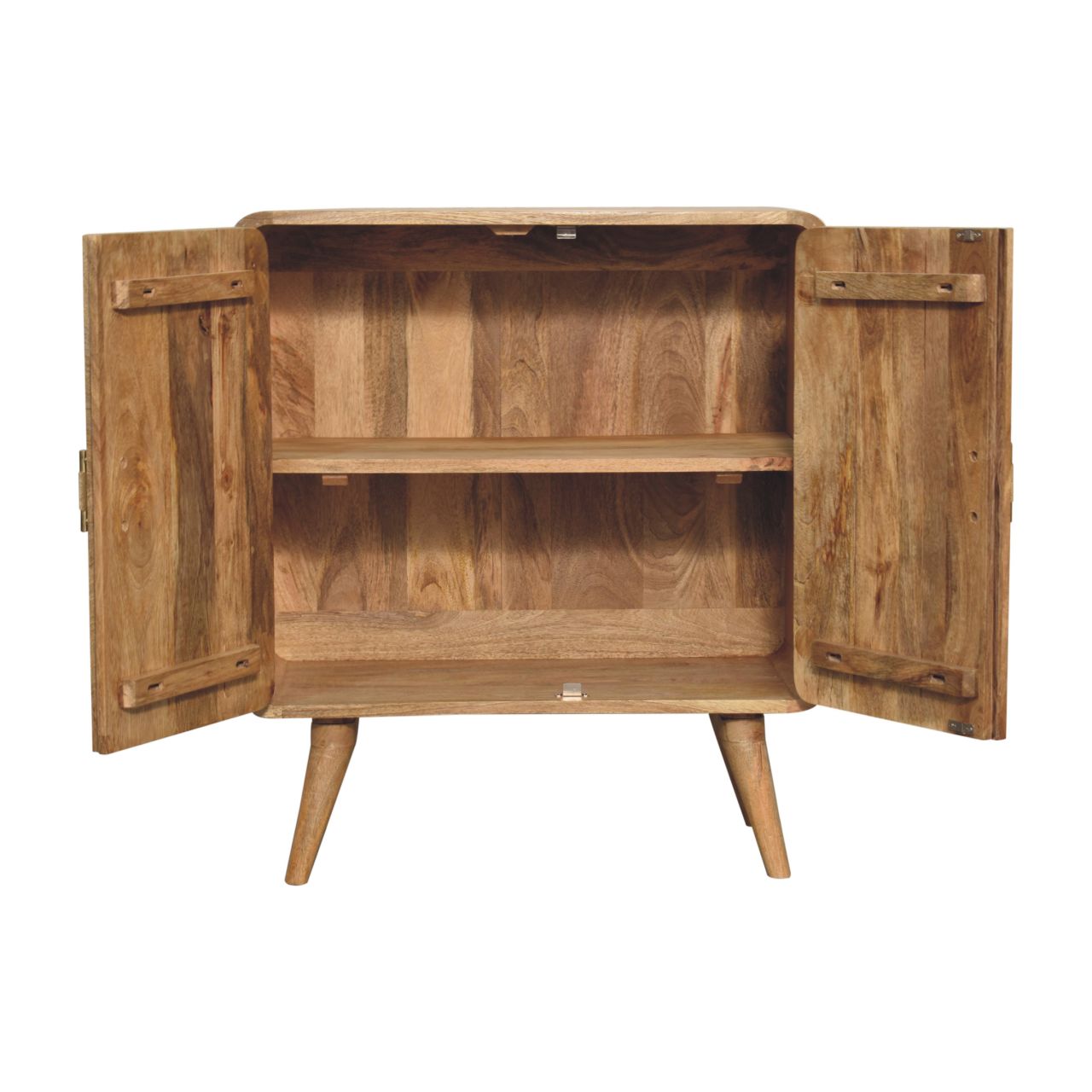 T-bar Ridged Cabinet. 100% Solid Mango Wood