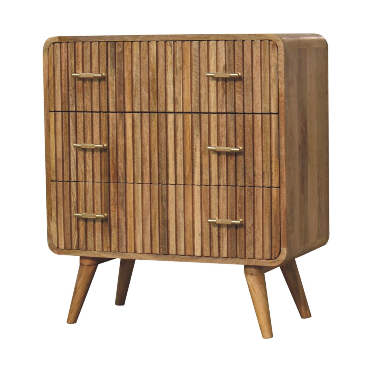 T-bar Ridged Chest. 100% Solid Mango Wood