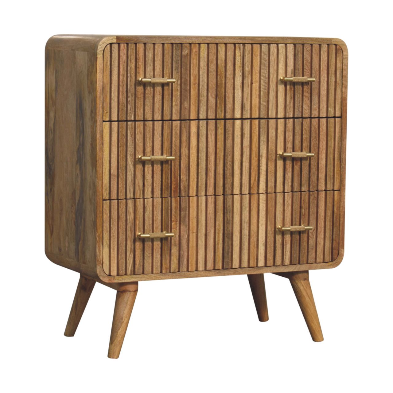 T-bar Ridged Chest. 100% Solid Mango Wood