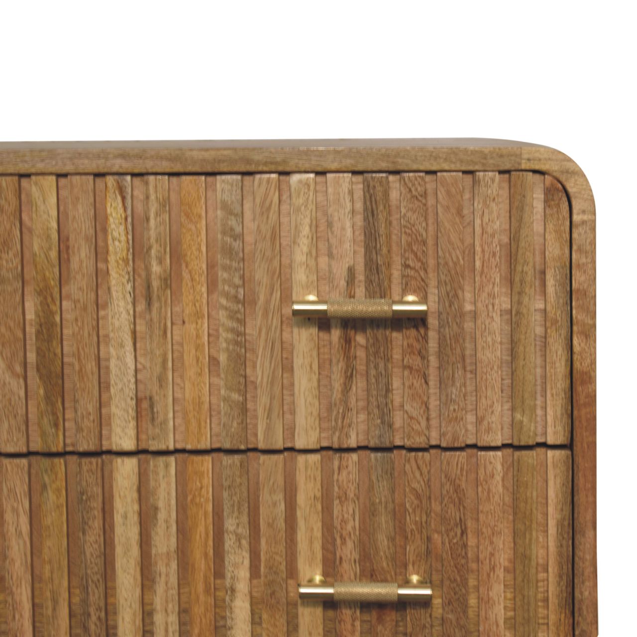 T-bar Ridged Chest. 100% Solid Mango Wood