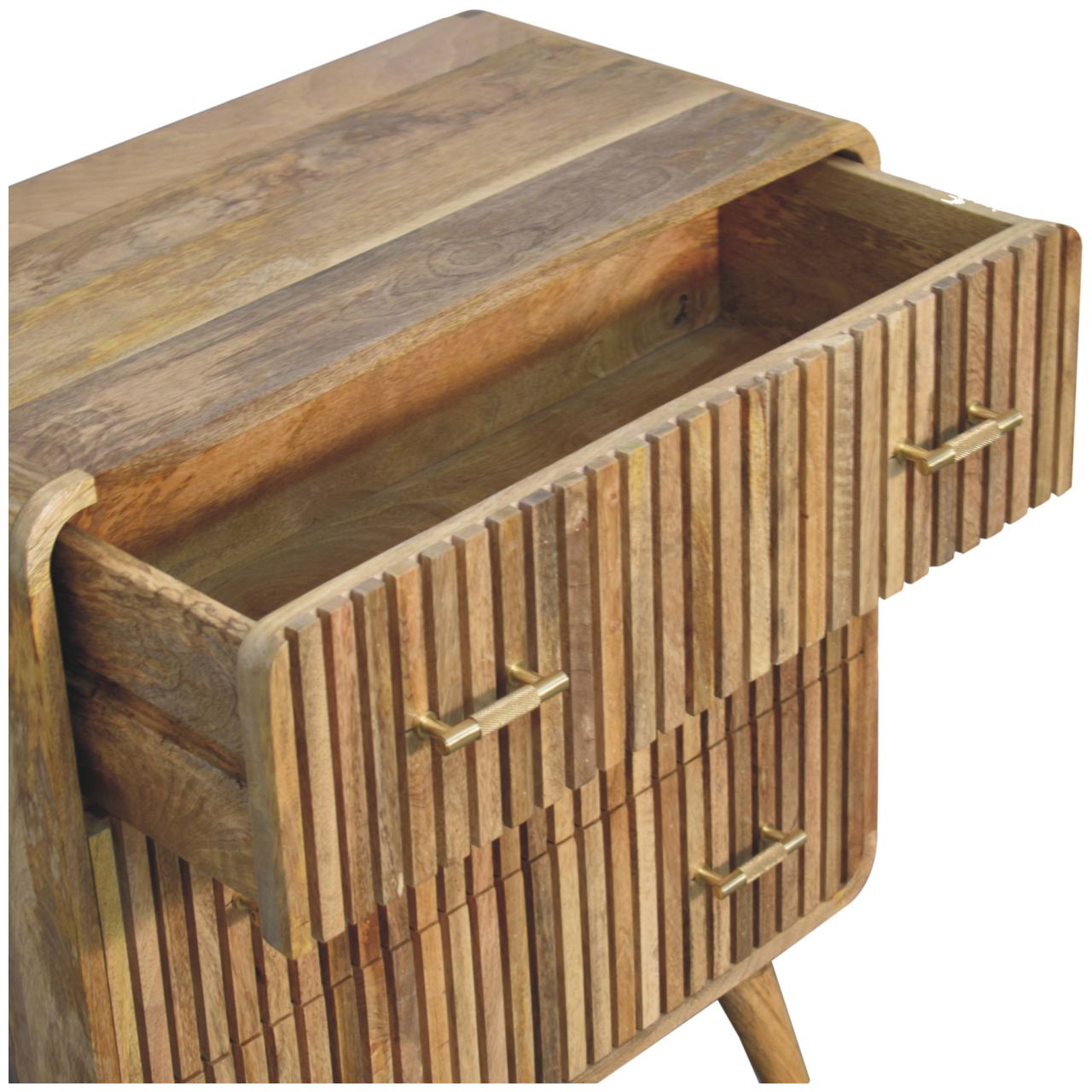 T-bar Ridged Chest. 100% Solid Mango Wood