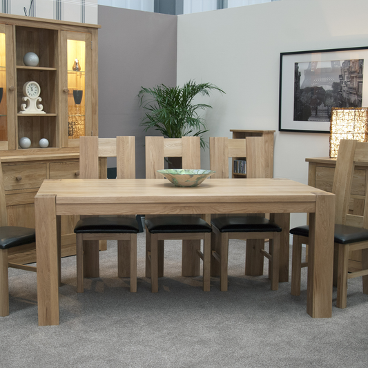 Vermont Large Trend Dining Table. Solid Oak