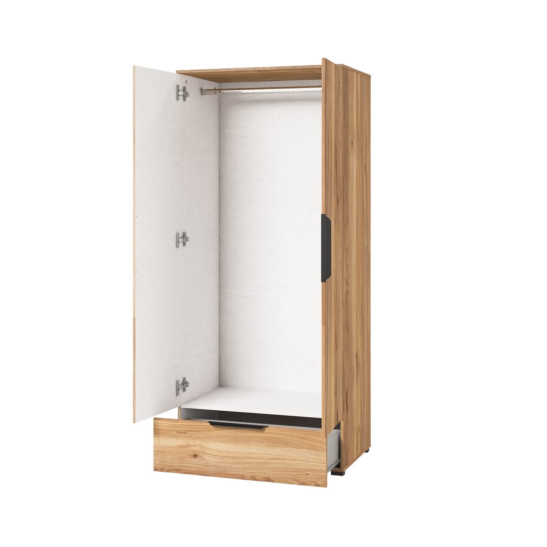 Tokyo 18 Hinged Door Wardrobe 86cm Oak Mauvella