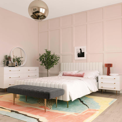 Trident 6 Drawer Dresser White Black
