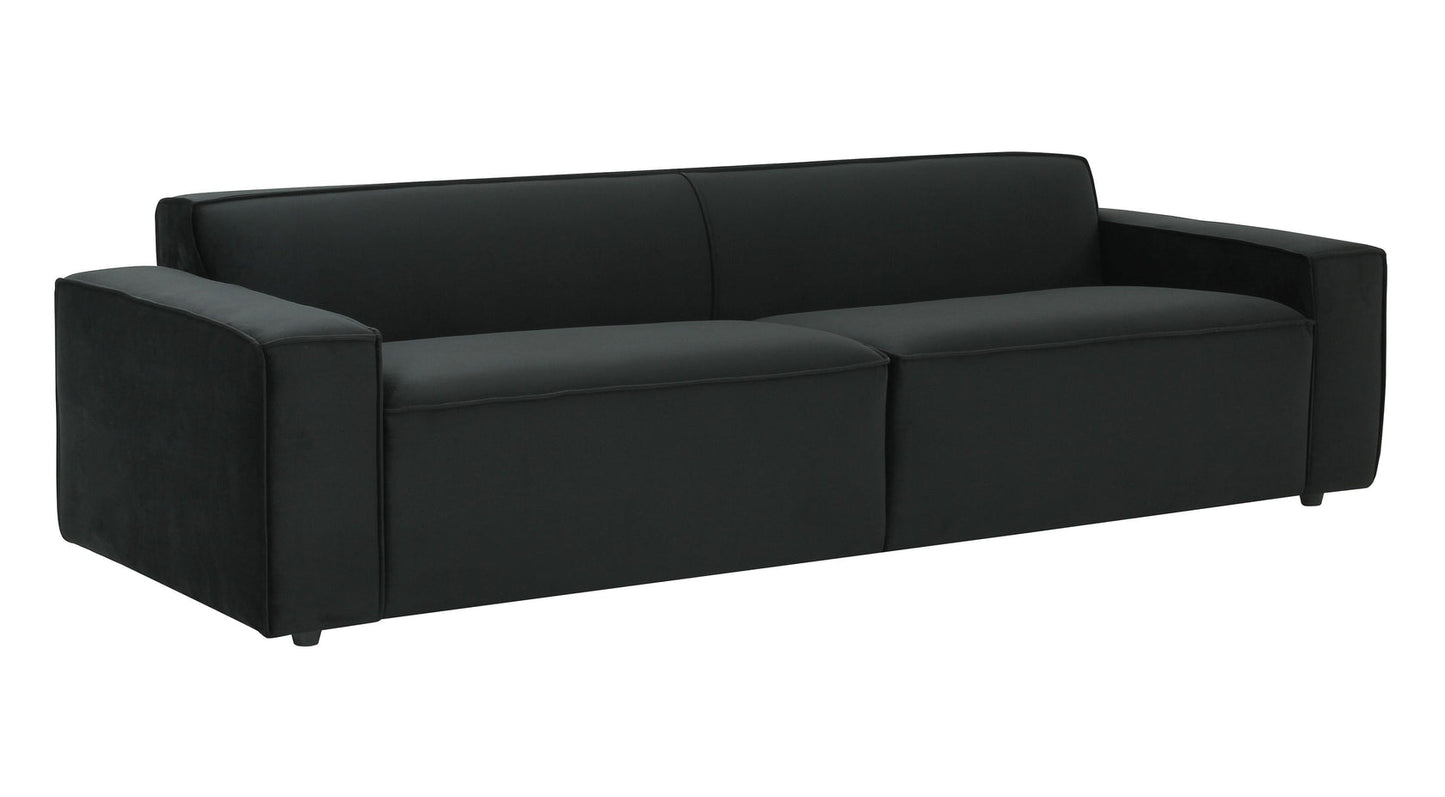 Olafur Black Velvet Sofa - 3 or 4 Seater Velvet Sofa