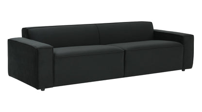 Olafur Black Velvet Sofa - 3 or 4 Seater Velvet Sofa