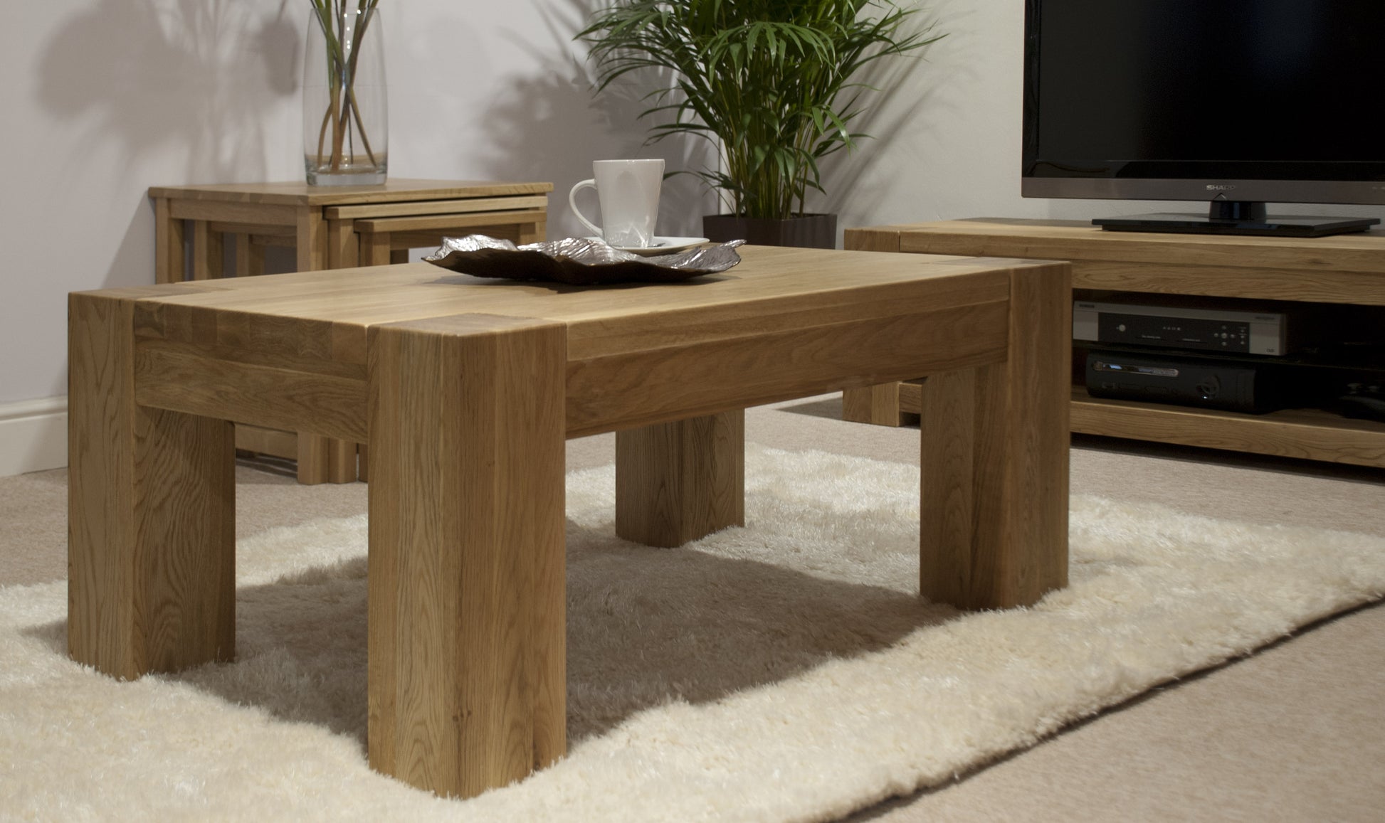 Trend 4 x 2 Coffee Table. Crafted from Solid Oak