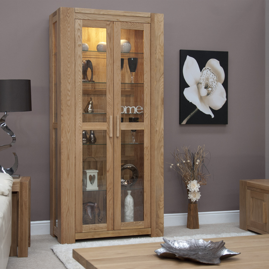 Trend Glass Display Cabinet. Four Handle Options Available