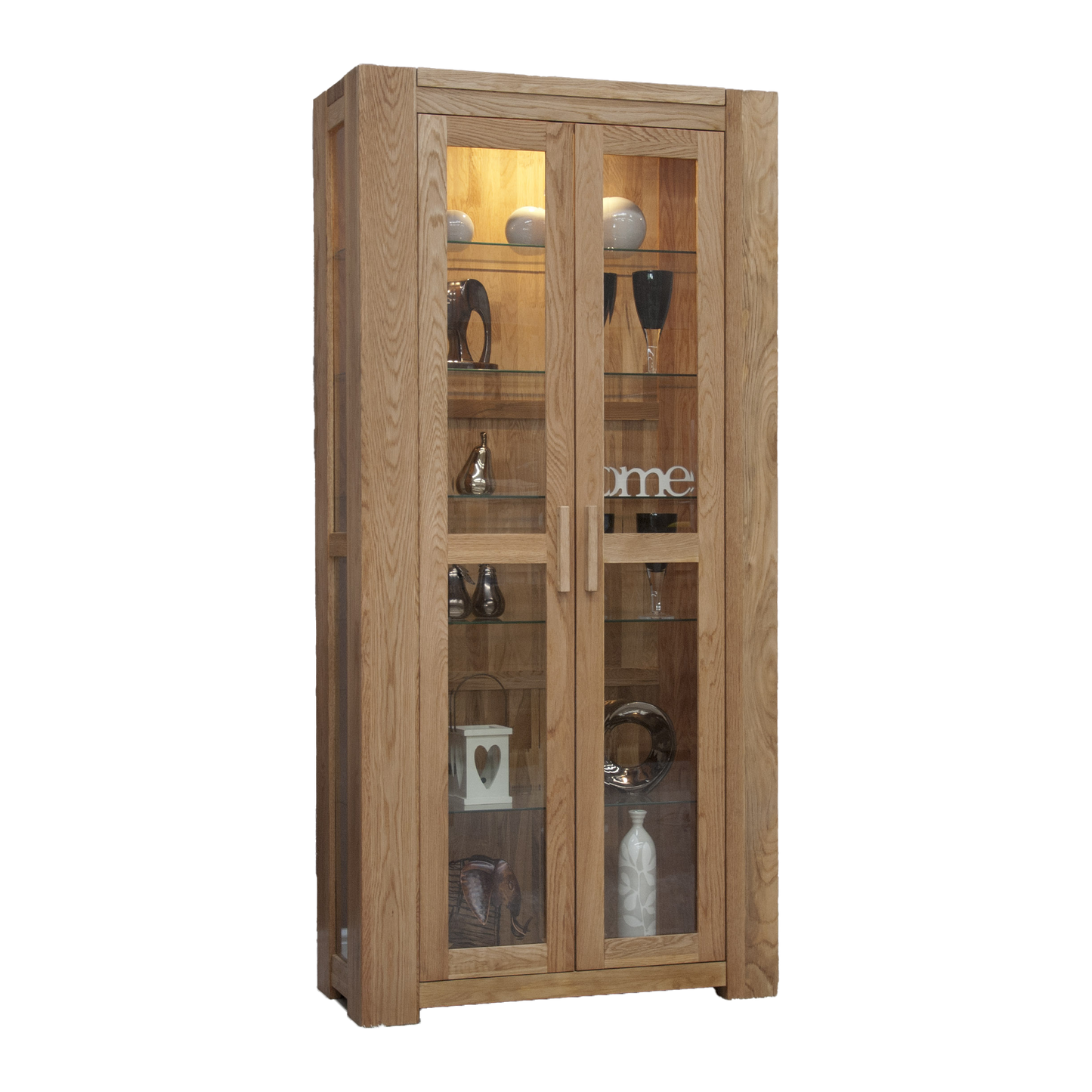 Trend Glass Display Cabinet. Four Handle Options Available