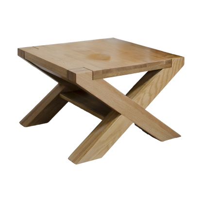 Trend X-Leg Square Coffee Table. Solid Oak