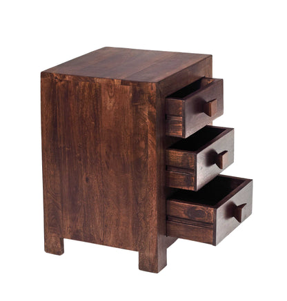 Toko Dark Mango  Bedside. 100% Solid Mango Wood