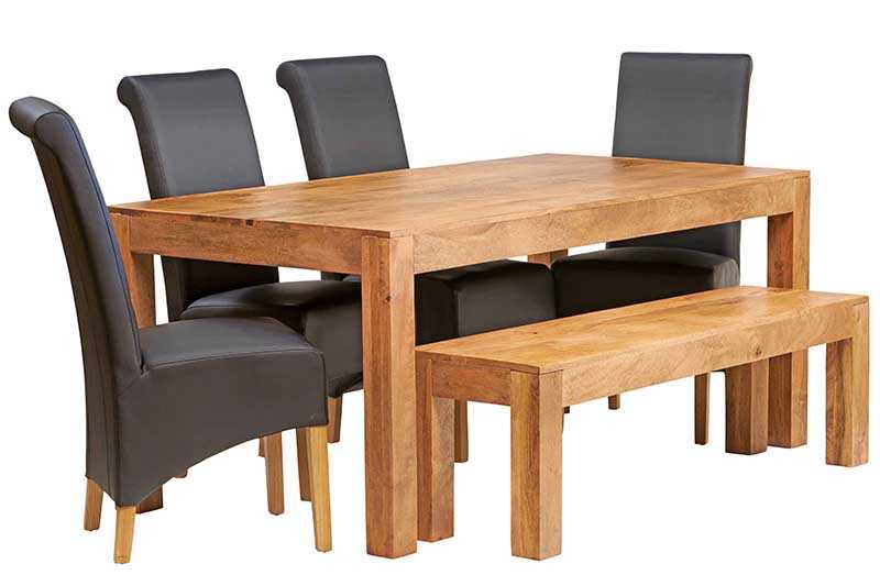 Toko Large Dining Table . 100% Solid Mango Hardwood