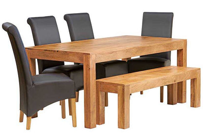 Toko Large Dining Table . 100% Solid Mango Hardwood