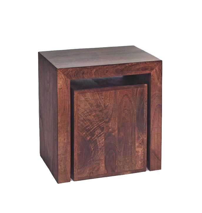 Toko Mango  Nest of 2 Tables. 100% Solid Mango Wood