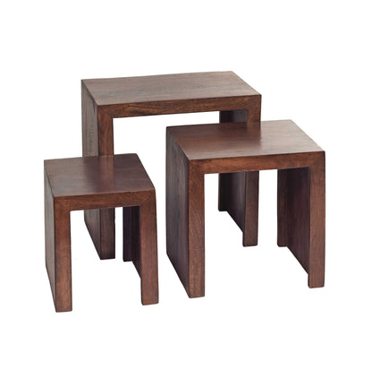 Toko Nest of 3 Tables 100% Solid Mango Wood
