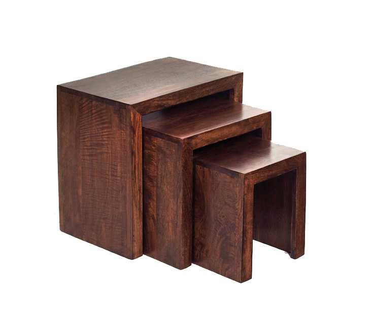 Toko Nest of 3 Tables 100% Solid Mango Wood
