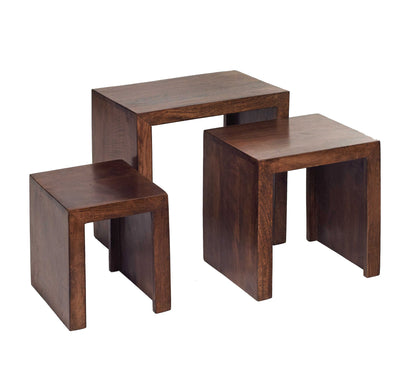 Toko Nest of 3 Tables 100% Solid Mango Wood