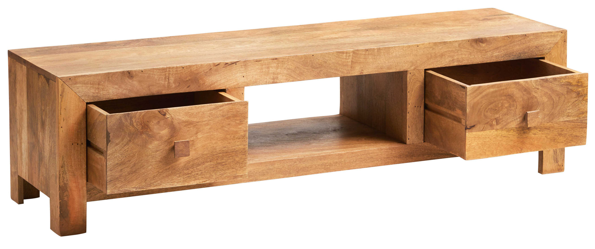 Toko Wide Screen TV Unit. 100% Solid Mango Hardwood 