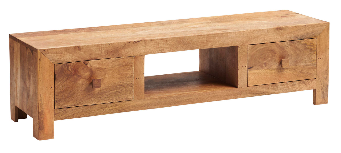 Toko Wide Screen TV Unit. 100% Solid Mango Hardwood 