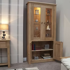 Torino 4 Door Library Unit. 100% Solid Oak