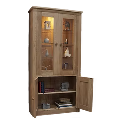 Torino 4 Door Library Unit. 100% Solid Oak
