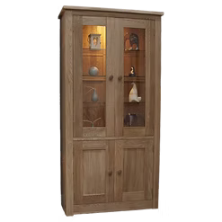 Torino 4 Door Library Unit. 100% Solid Oak