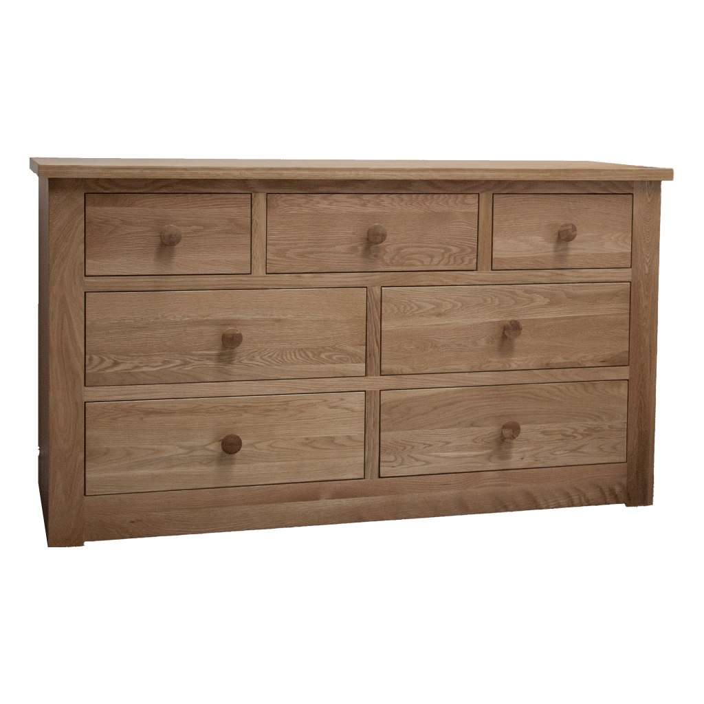 Torino 7 Drawer Chest. 100% Solid Oak1
