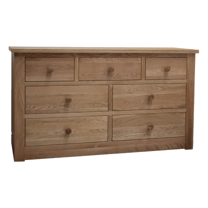 Torino 7 Drawer Chest. 100% Solid Oak1