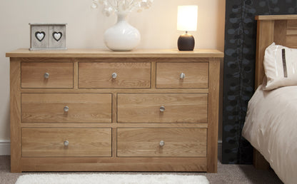 Torino 7 Drawer Chest. 100% Solid Oak2