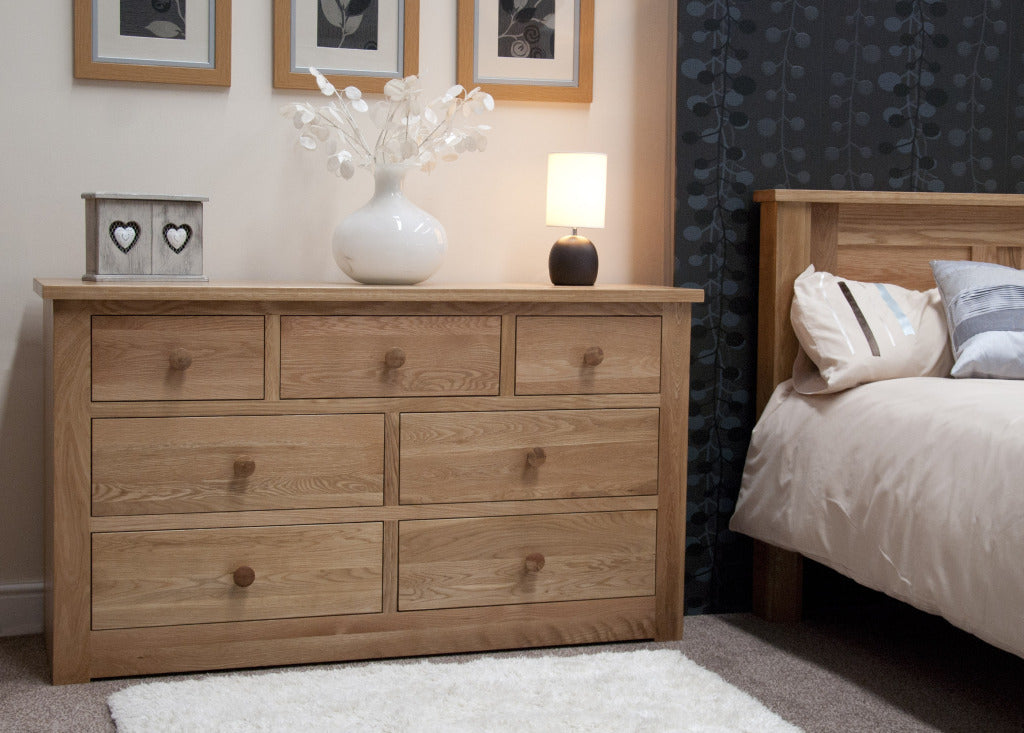 Torino 7 Drawer Chest. 100% Solid Oak3