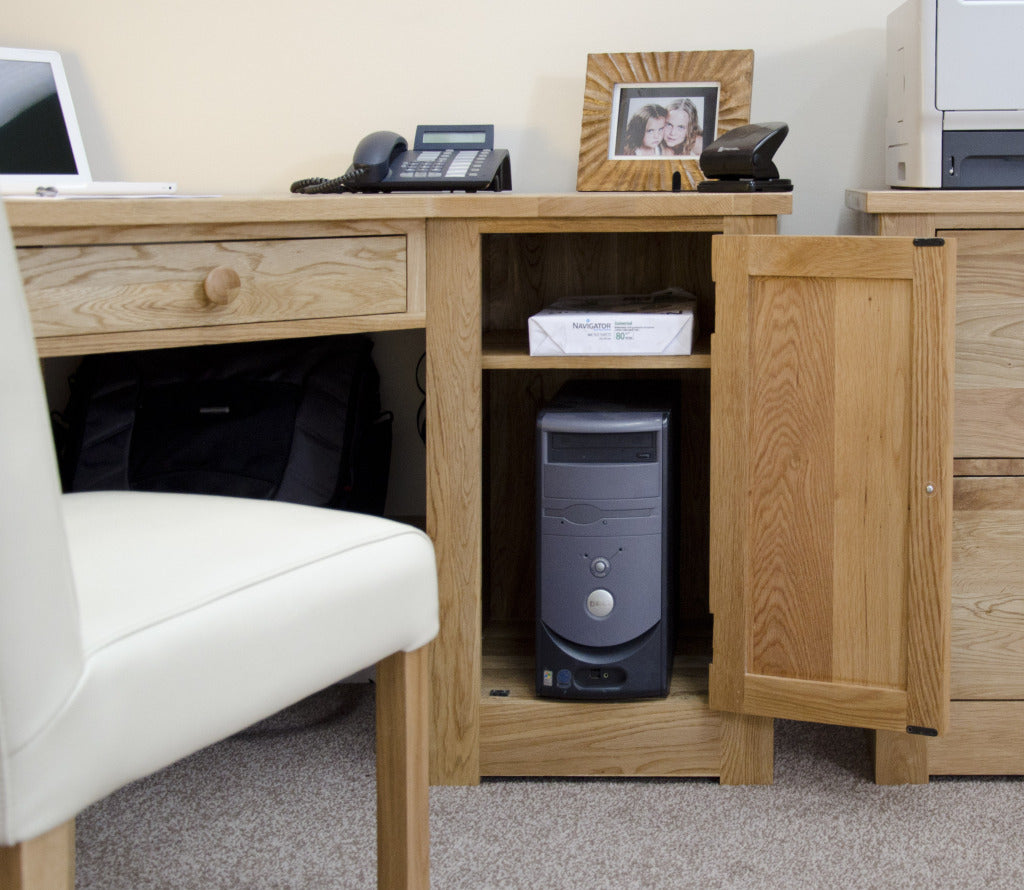 Torino Corner Computer Desk. 100% Solid Oak4