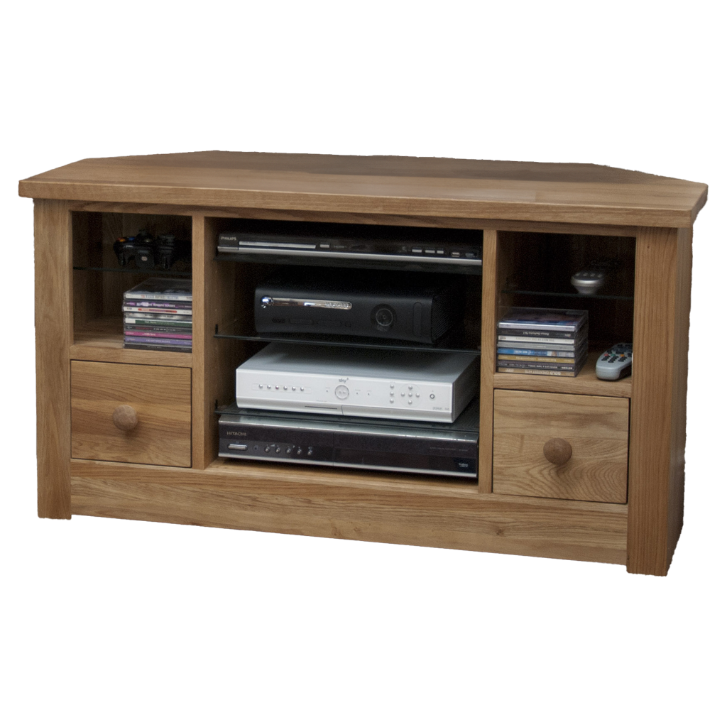 Torino Corner TV Unit. 100% Solid Oak