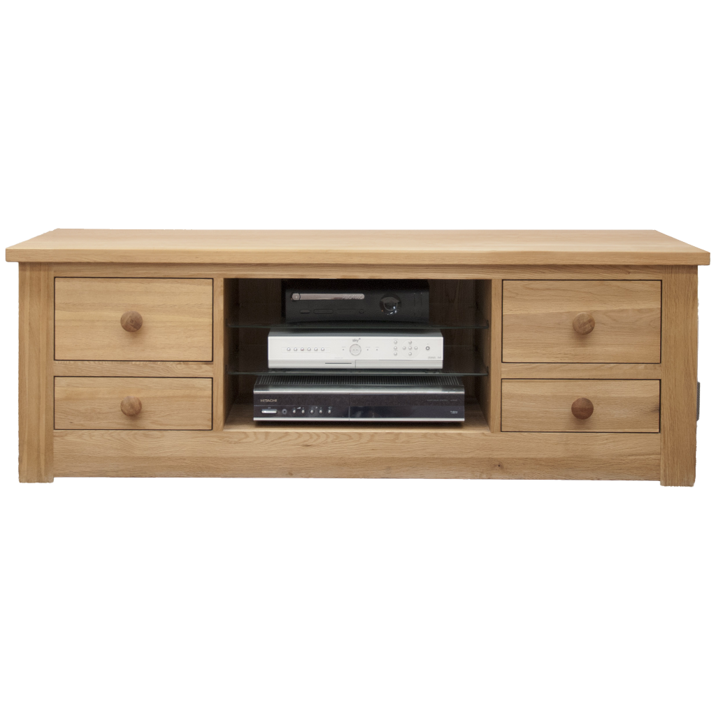 Torino Large Plasma TV Unit. 100% Solid Oak