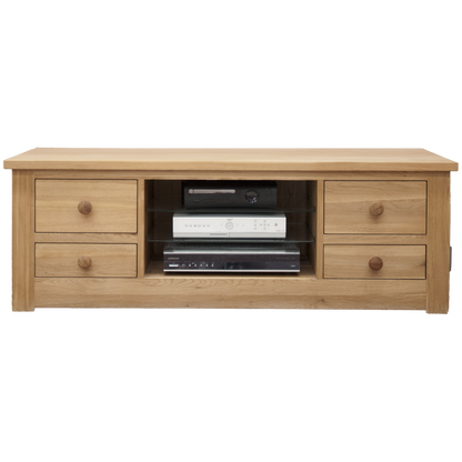 Torino Large Plasma TV Unit. 100% Solid Oak