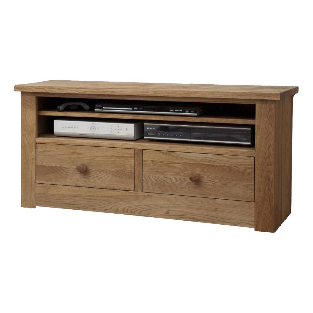 Torino Small Plasma TV Unit. 100% Solid Oak