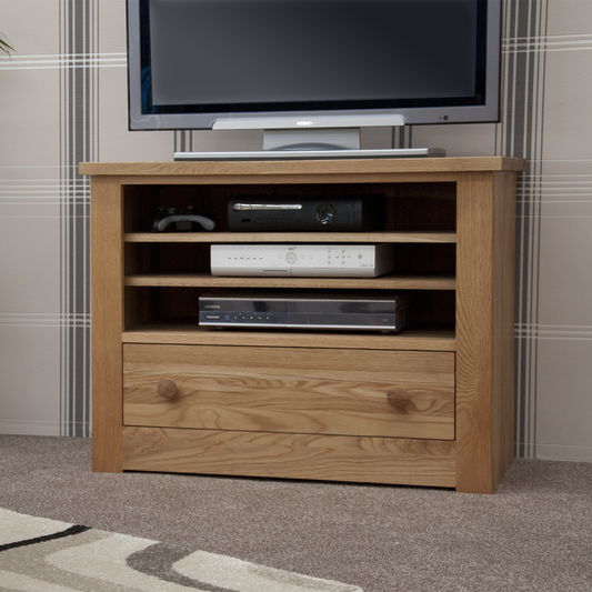 Torino TV Cabinet. 100% Solid Oak