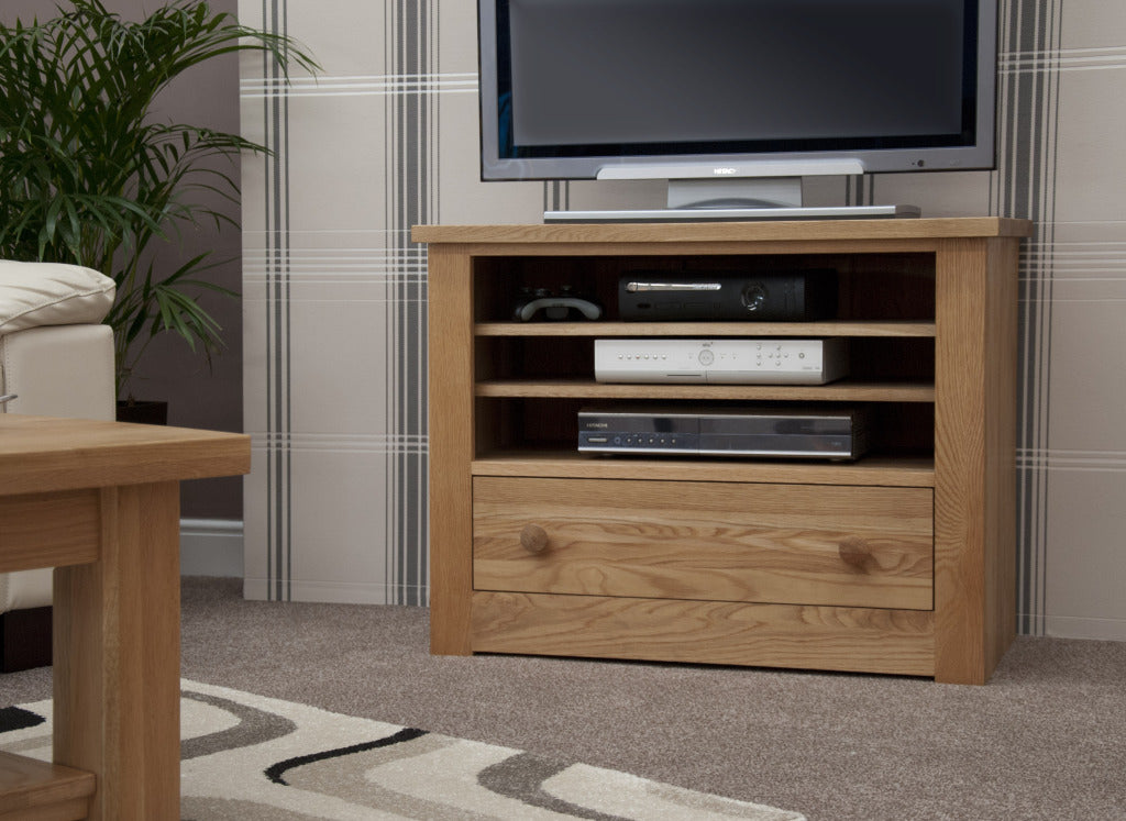 Torino TV Cabinet. 100% Solid Oak