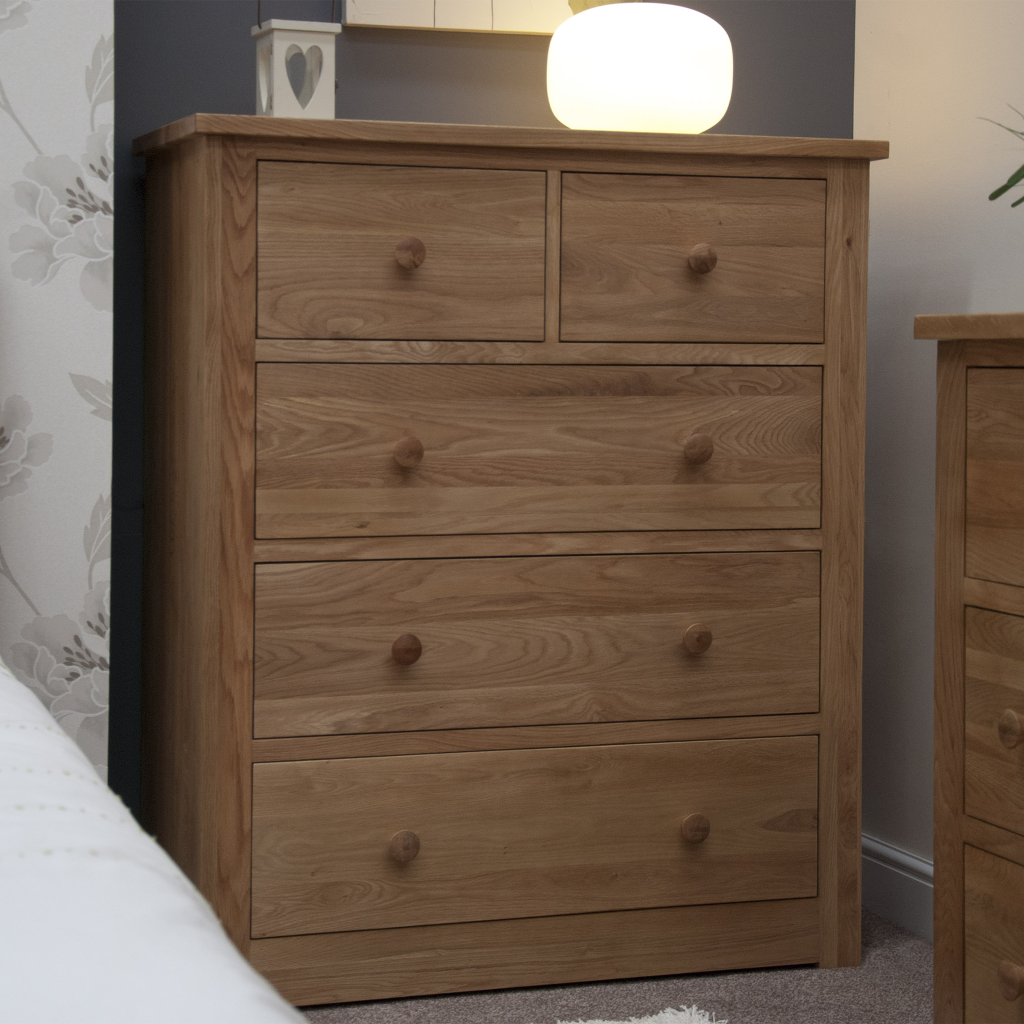 Torino Wide 2 Over 3 Chest. 100% Solid Oak2