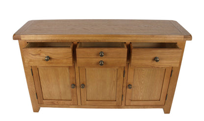 Torino Large Sideboard 3 doors 3 draws Solid Oak