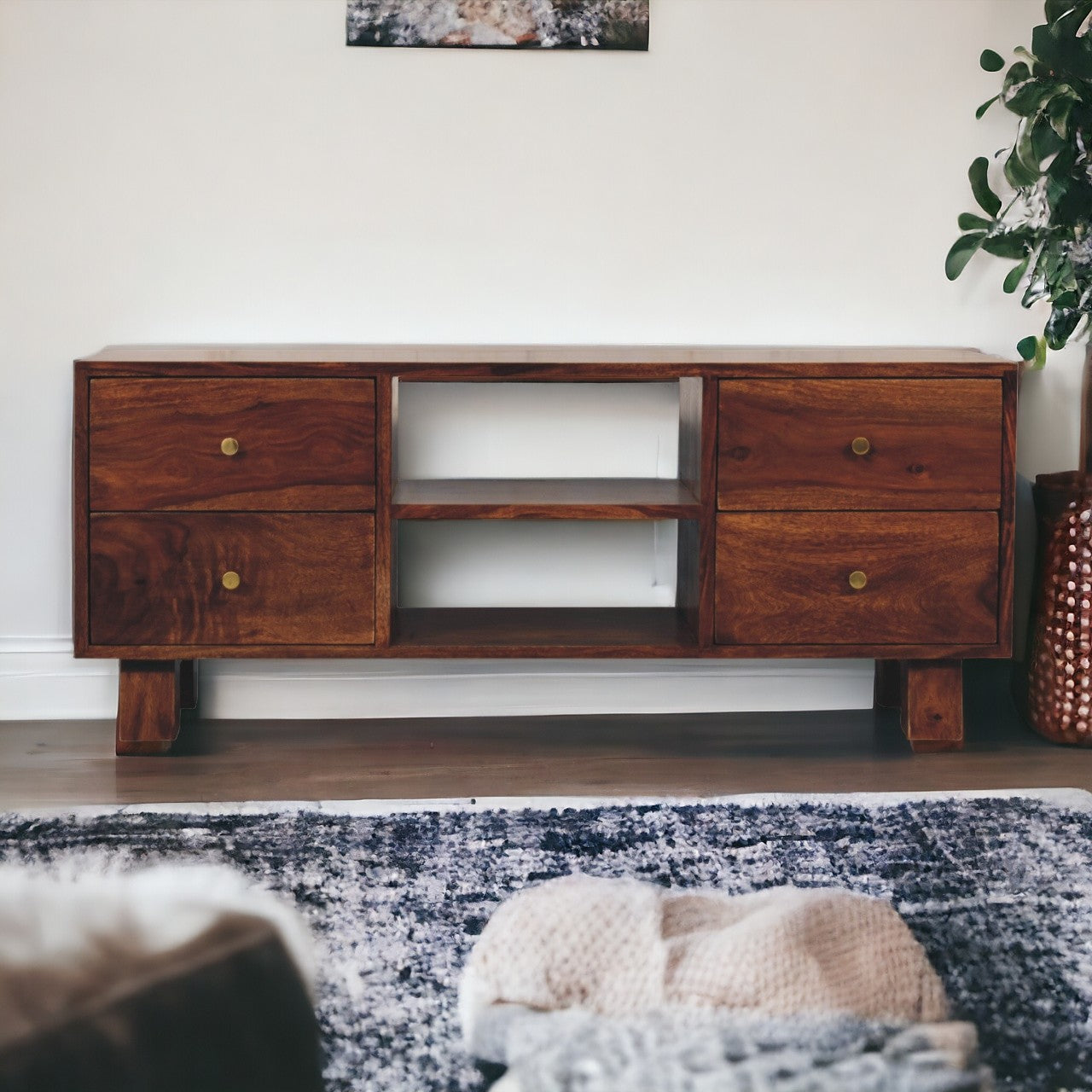 Tula Media Unit. 100% Solid Mango Wood
