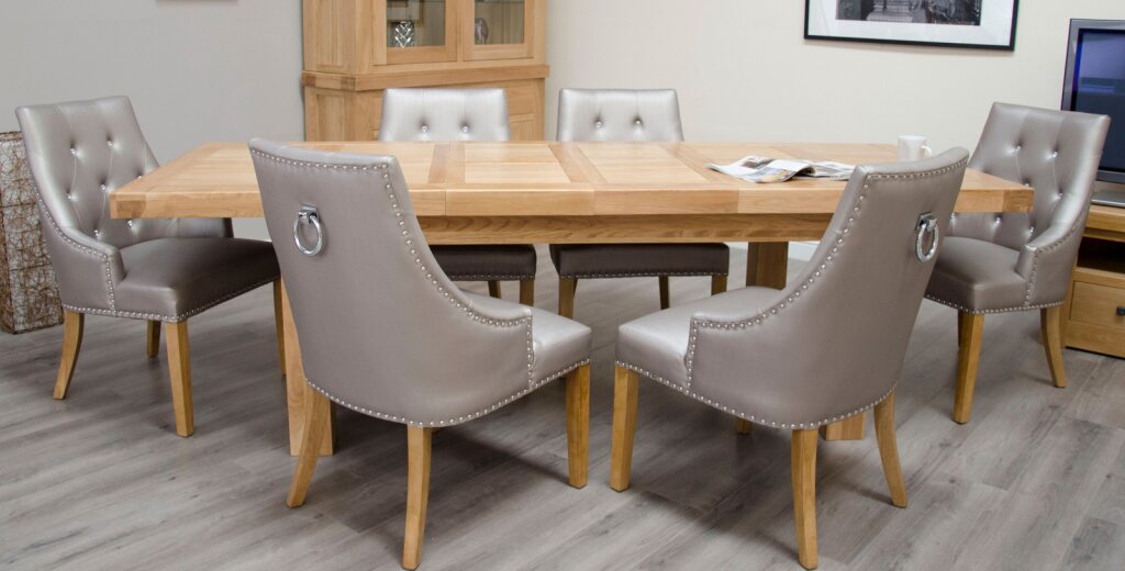 Twin Panel Large Extending Table 100% Solid Oak