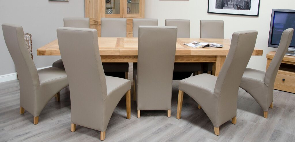 Twin Panel Large Extending Table 100% Solid Oak